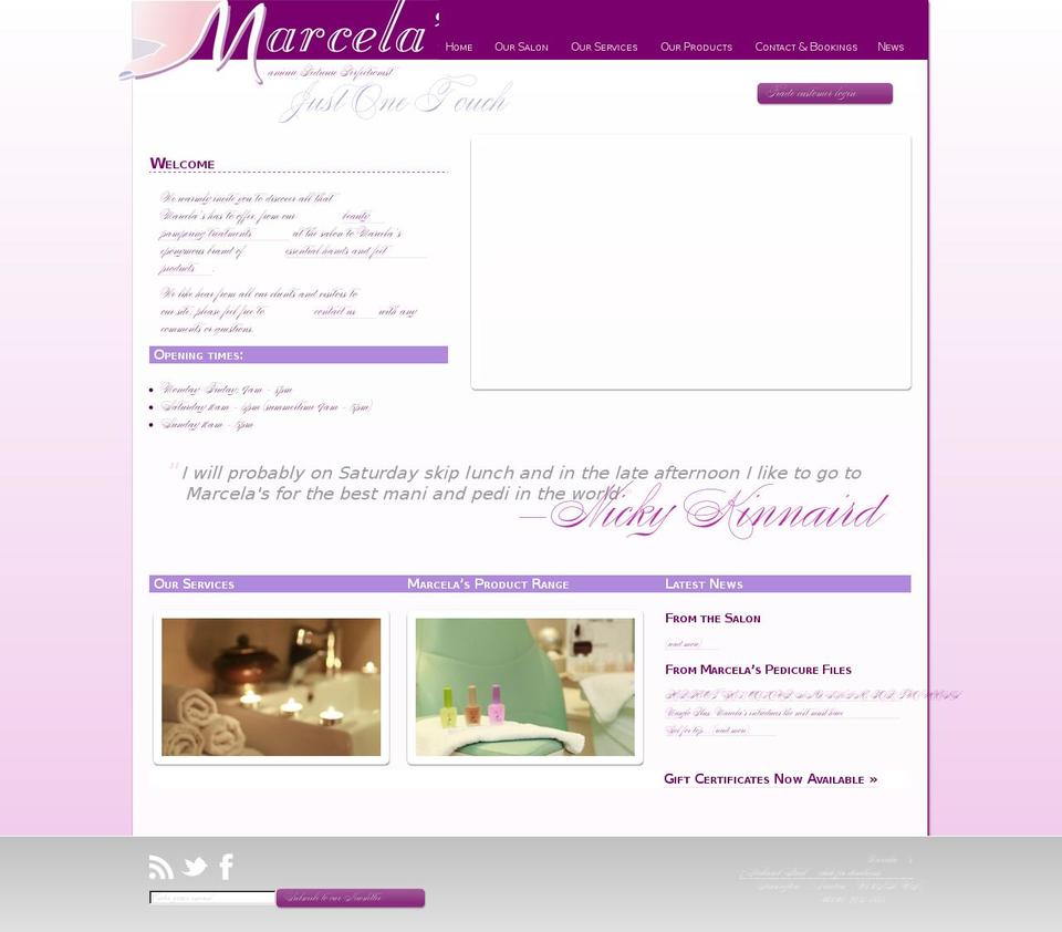 marcelas.co.uk shopify website screenshot