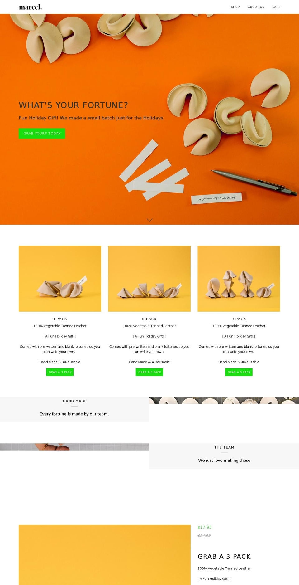 marcelgoods.com — Shopify storefront screenshot
