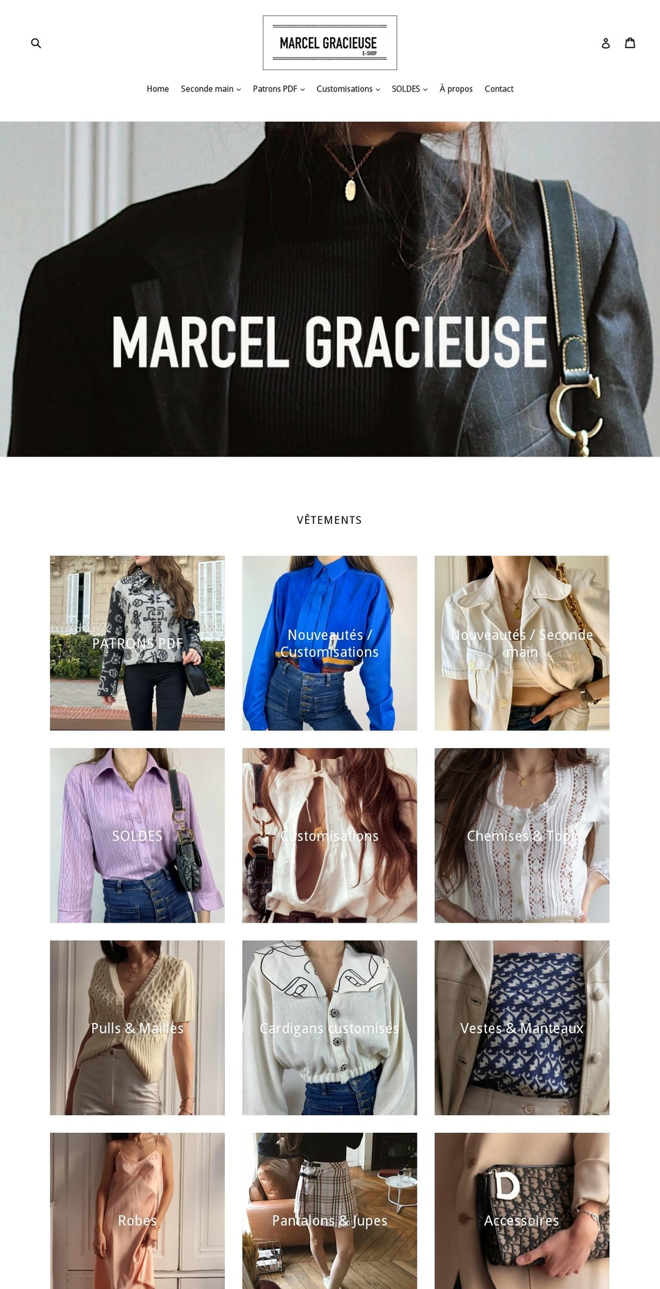 marcelgracieuse.com shopify website screenshot