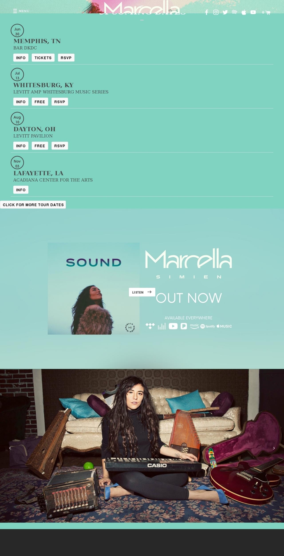 marcellasimien.com shopify website screenshot