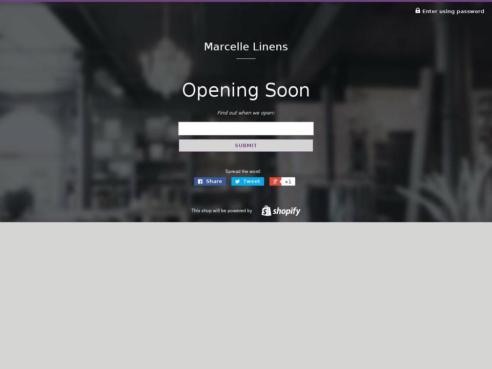 marcellelinens.com — Shopify storefront screenshot