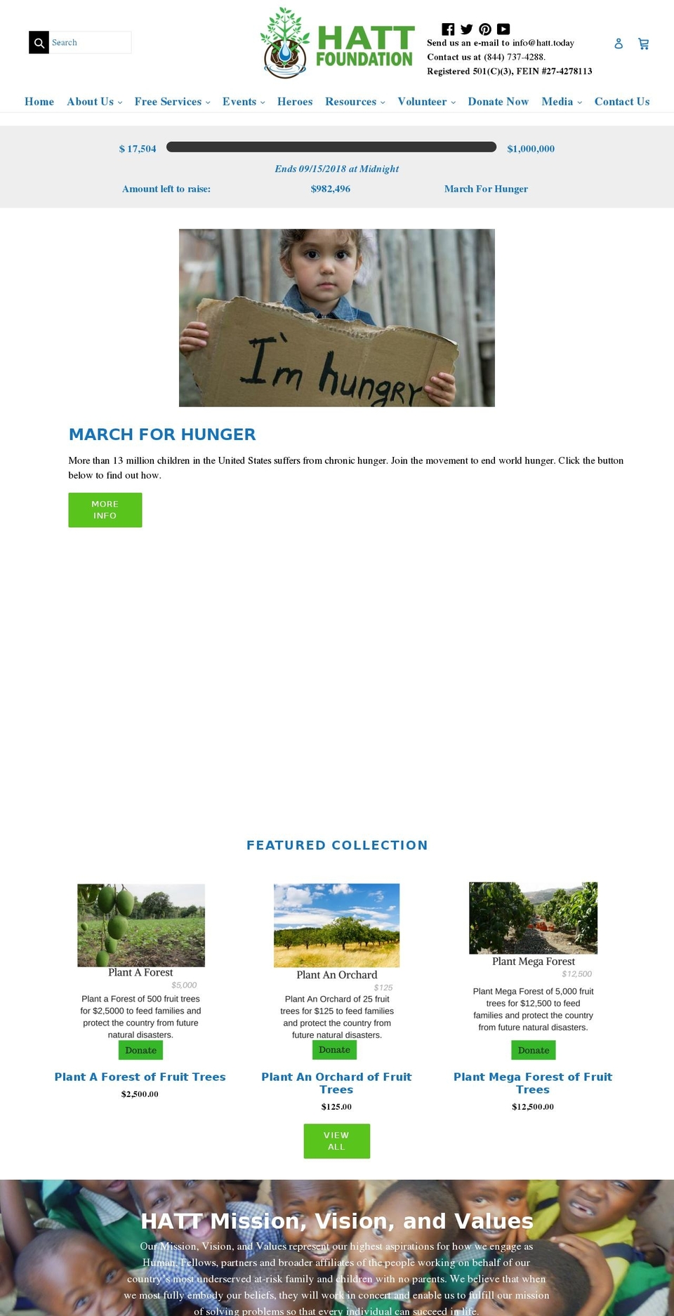 march4hunger.com — Shopify storefront screenshot