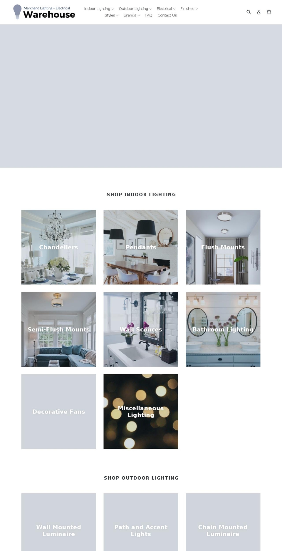 marchandlightingandelectricalwarehouse.com — Shopify storefront screenshot