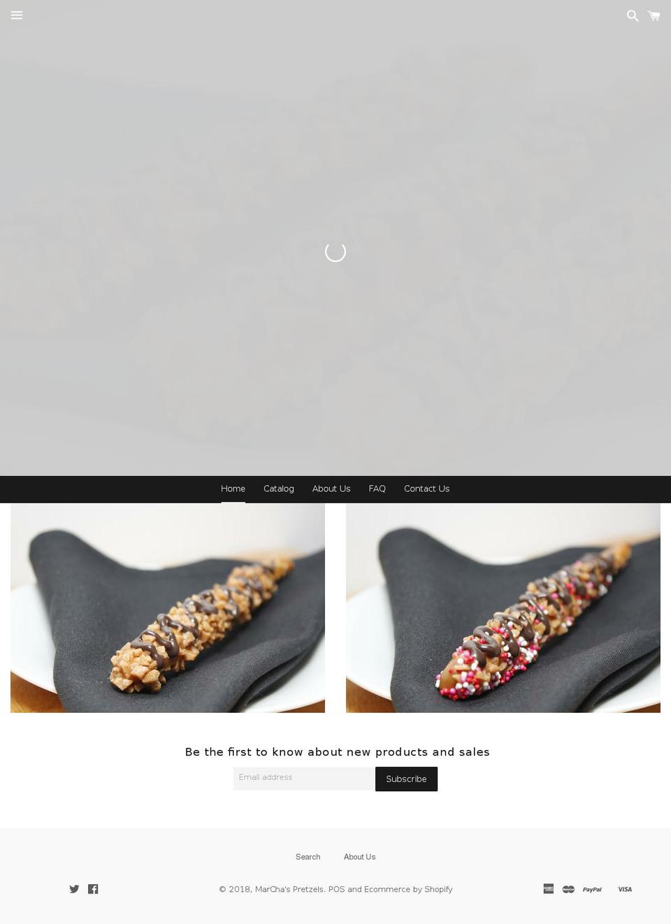 marchaspretzels.com — Shopify storefront screenshot
