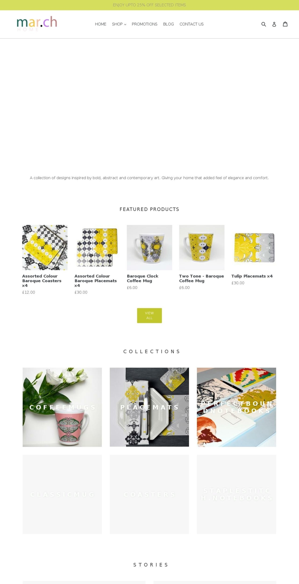 marchcollections.com — Shopify storefront screenshot