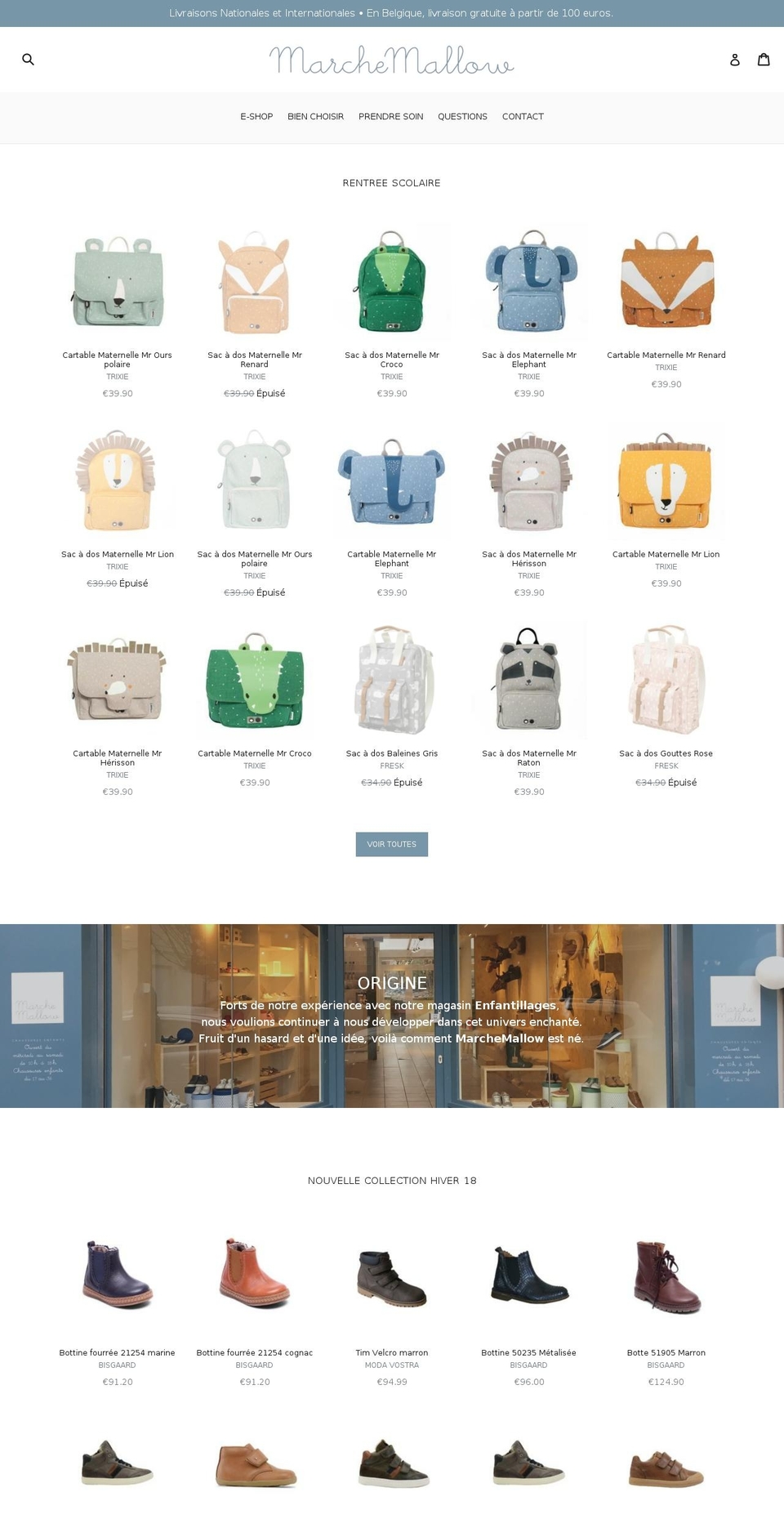 marchemallow.com — Shopify storefront screenshot