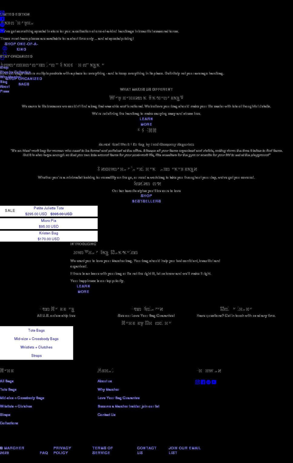 marcherstudio.com shopify website screenshot