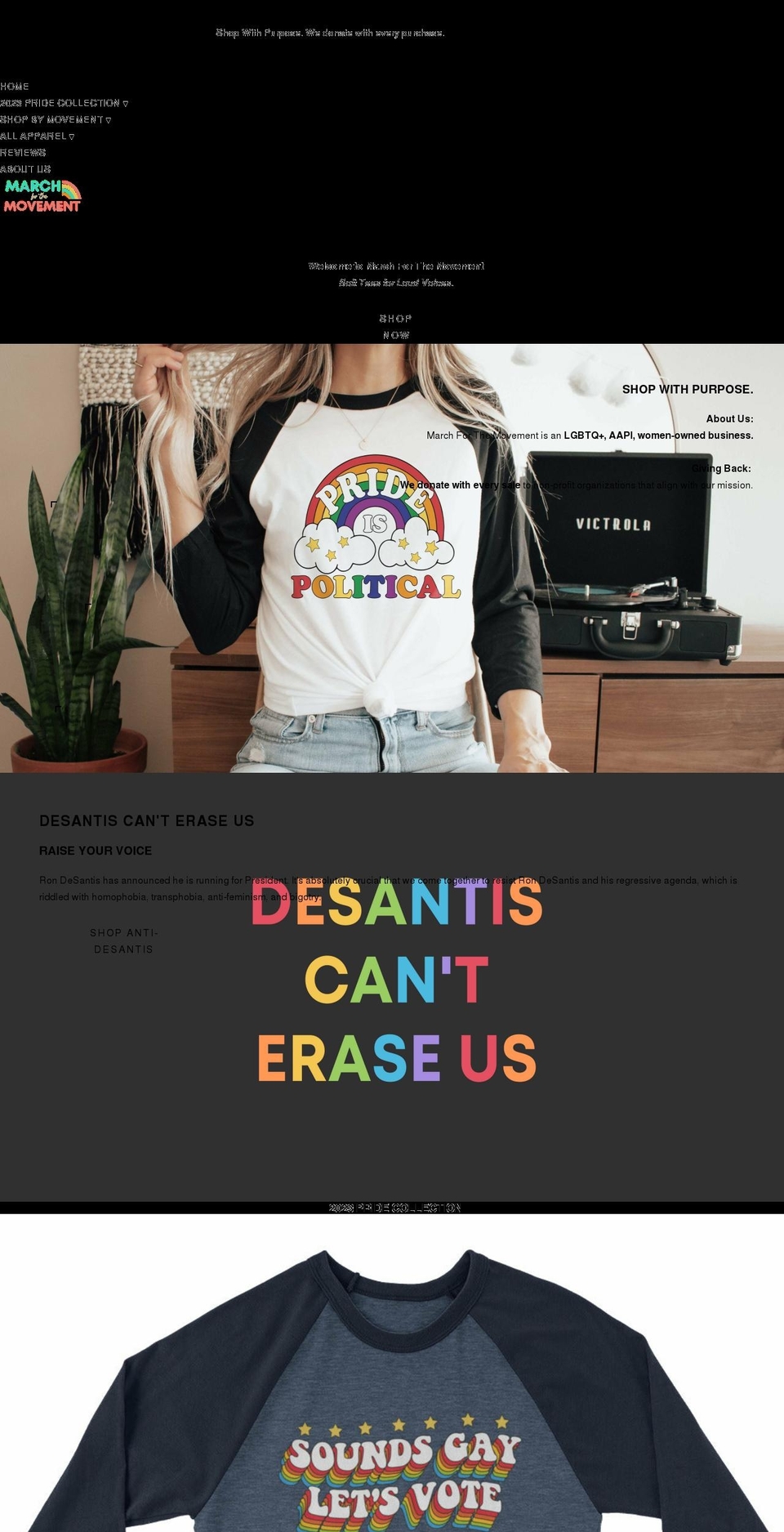 marchforthemovement.com — Shopify storefront screenshot