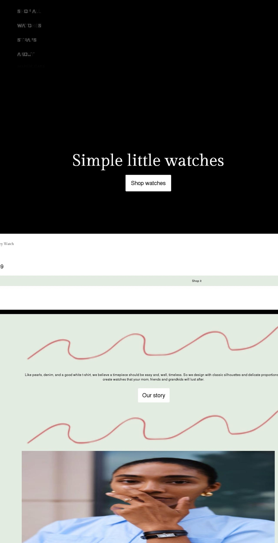 marchharewatches.com shopify website screenshot
