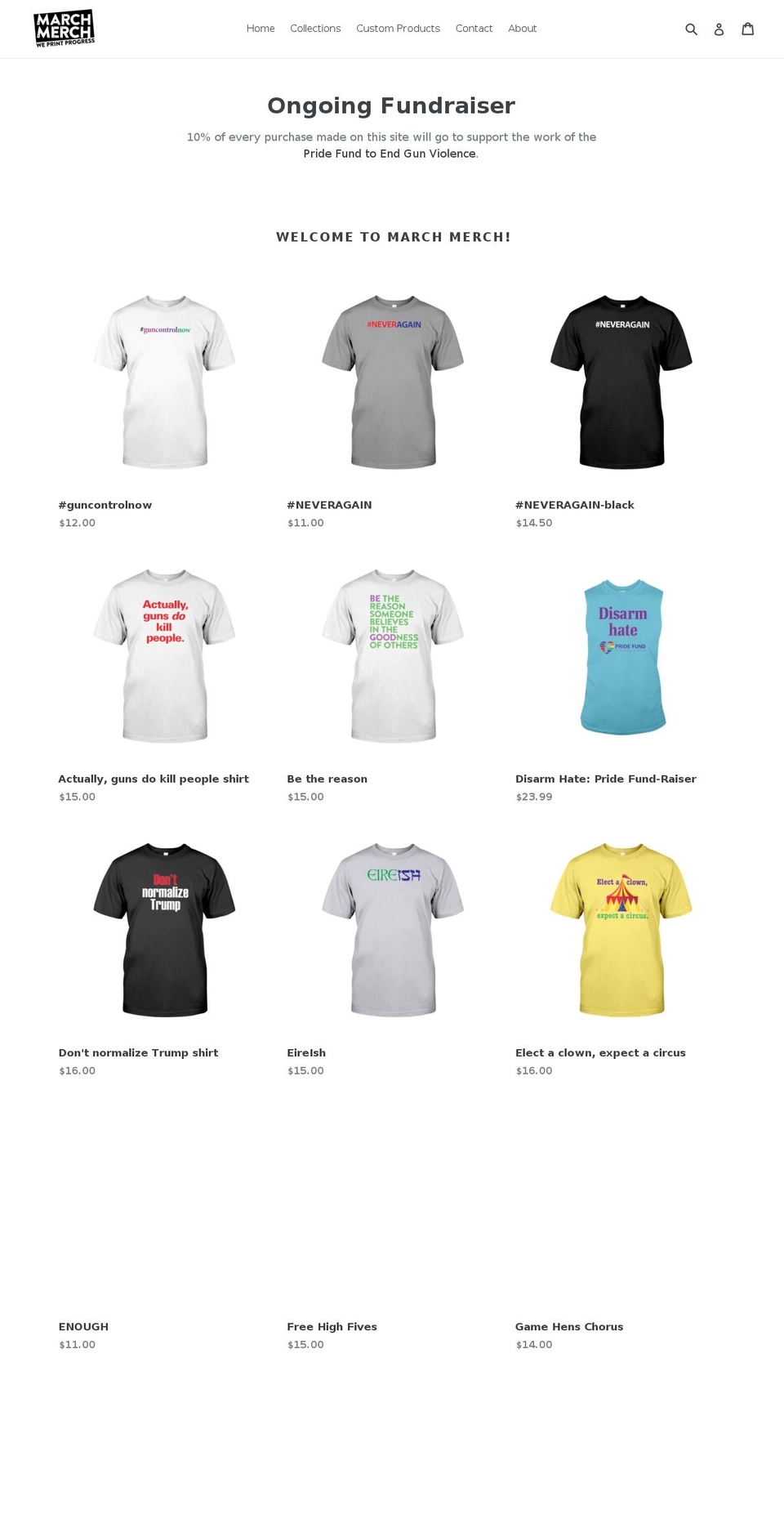 marchmerch.com — Shopify storefront screenshot