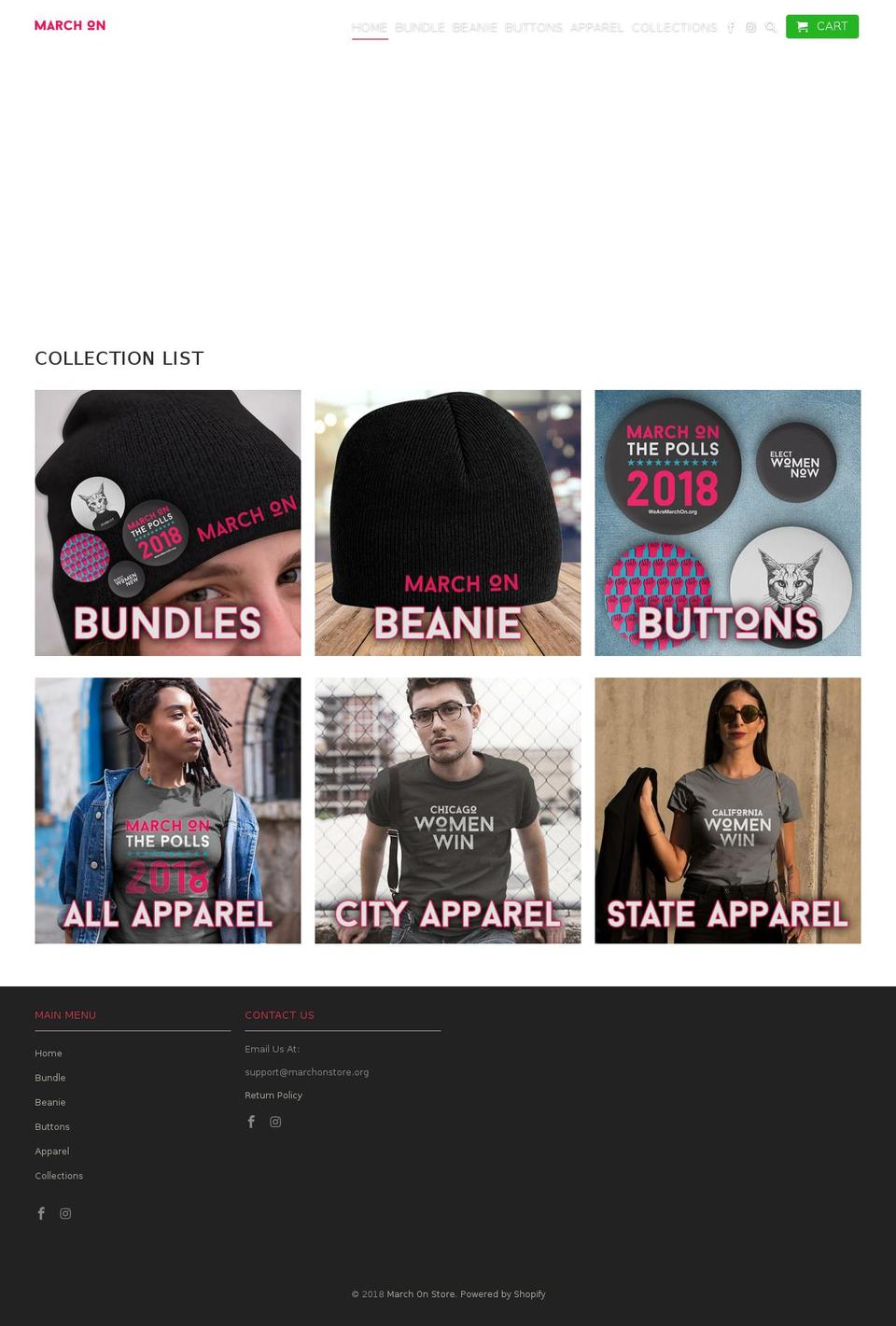 marchonstore.org shopify website screenshot