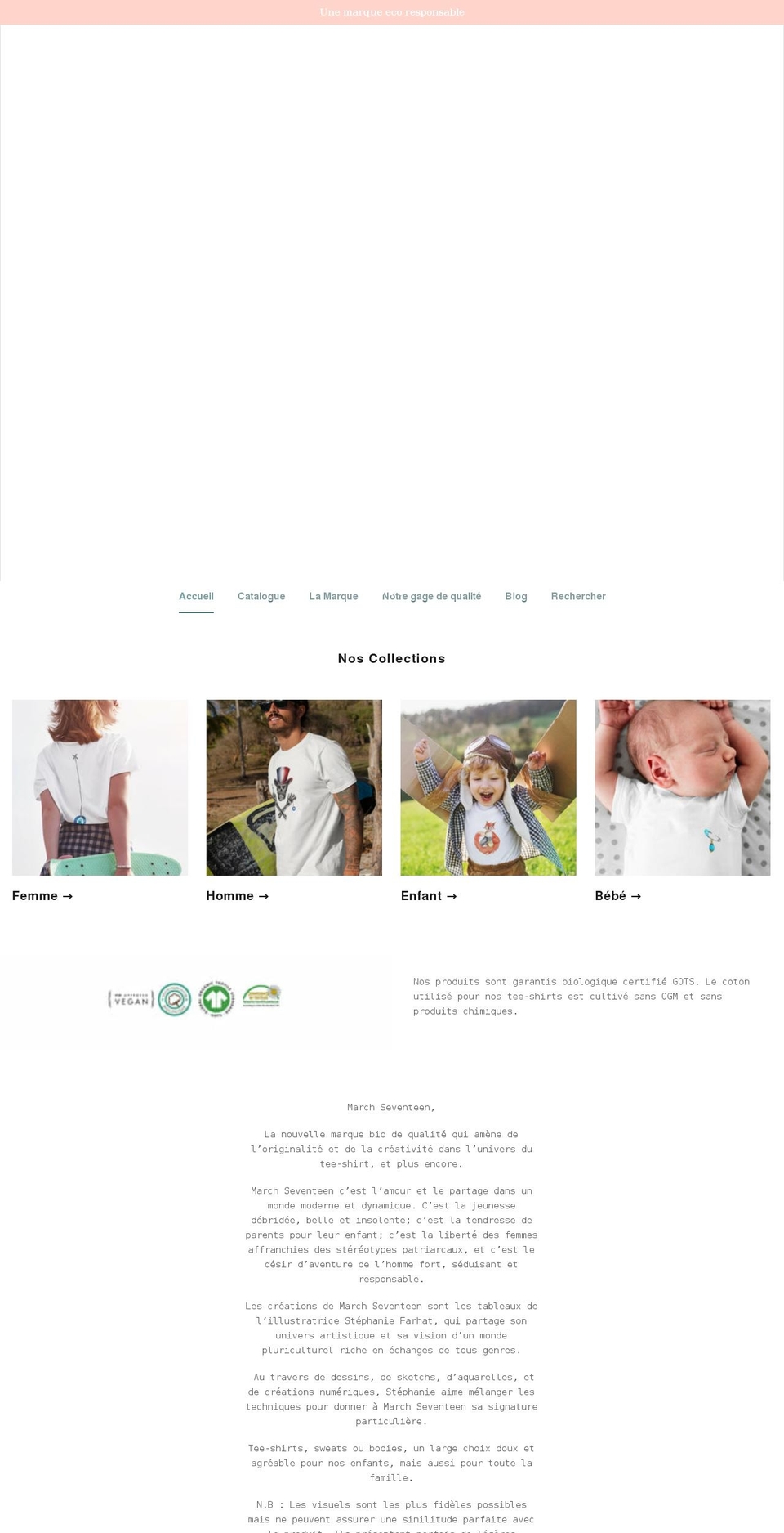 marchseventeen.com shopify website screenshot