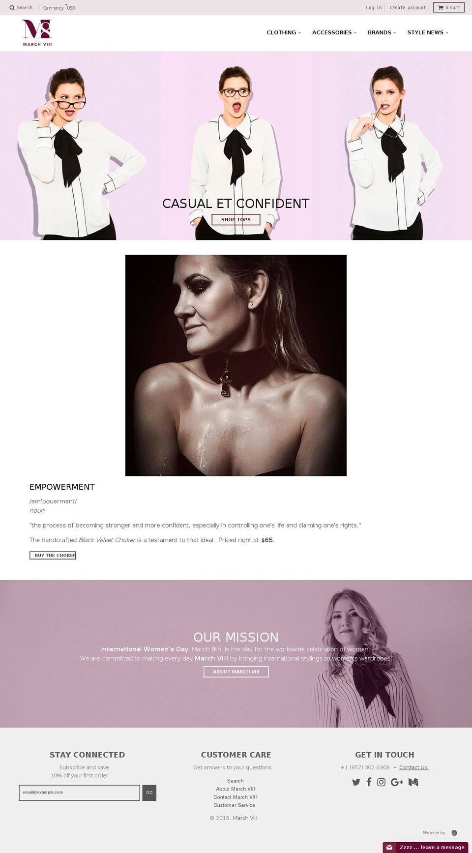 marchviii.com — Shopify storefront screenshot