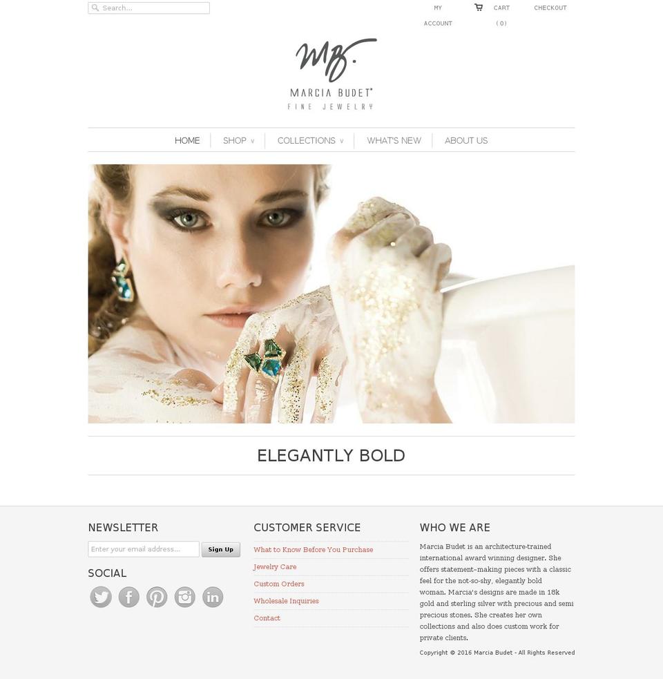 marciabudet.com shopify website screenshot