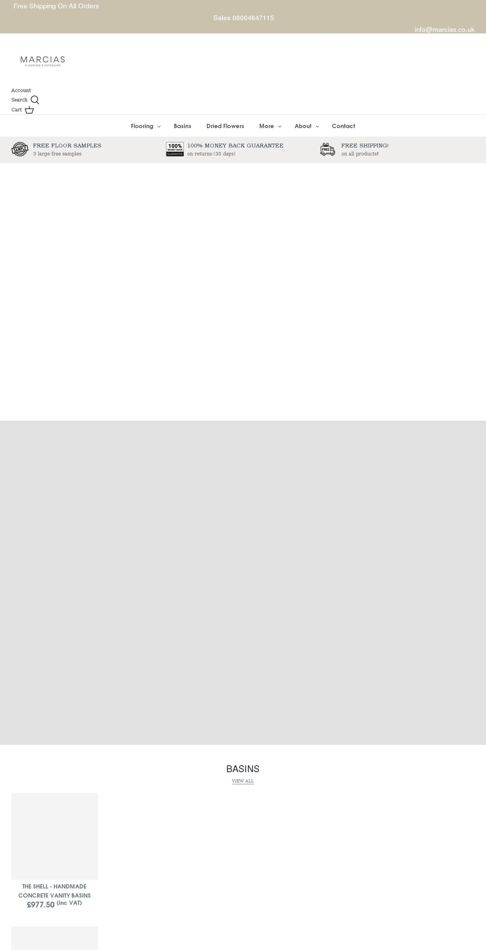 marcias.co.uk shopify website screenshot