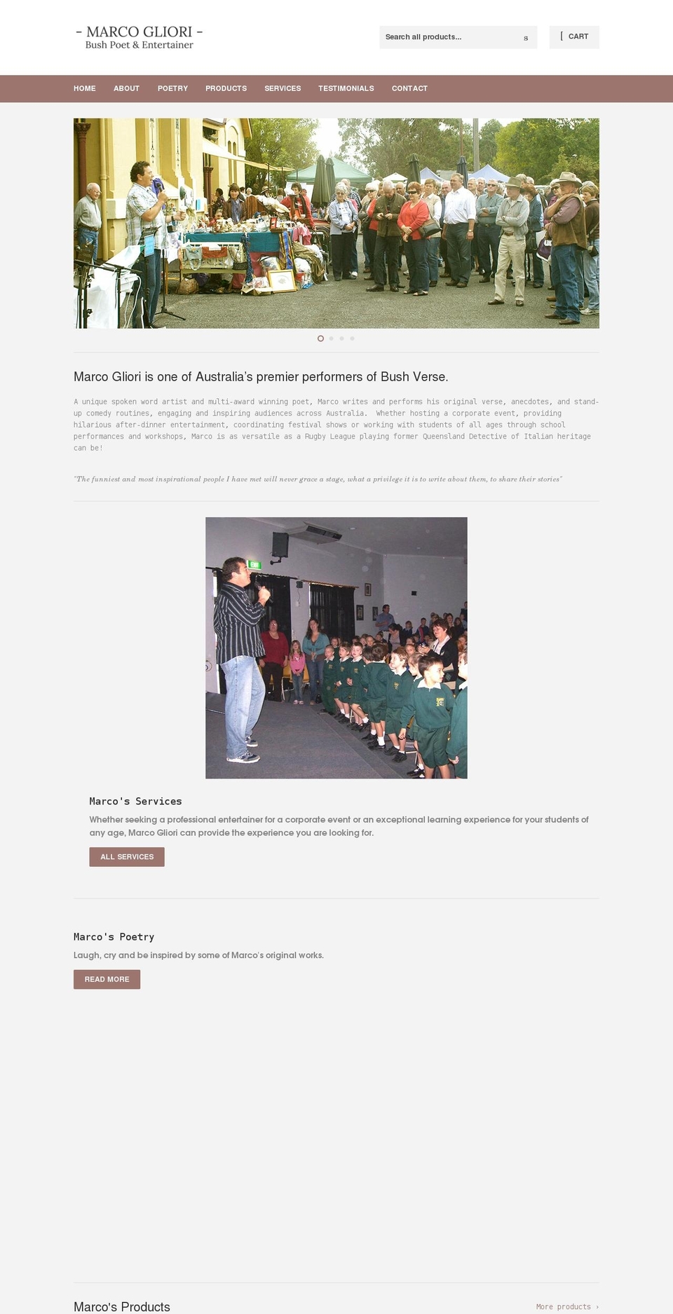 marcogliori.com shopify website screenshot