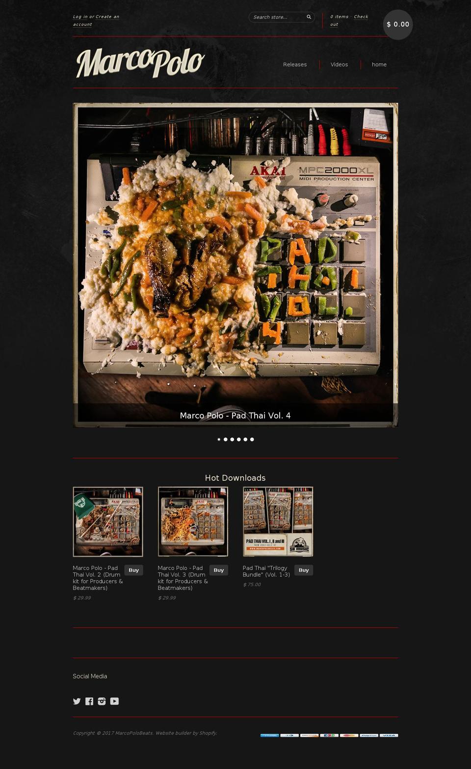 marcopolobeats.com shopify website screenshot