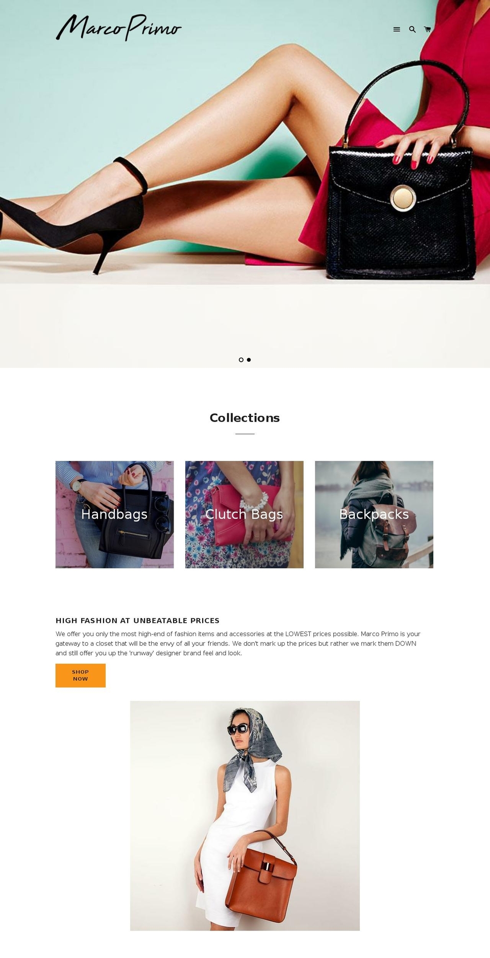 marcoprimo.com — Shopify storefront screenshot