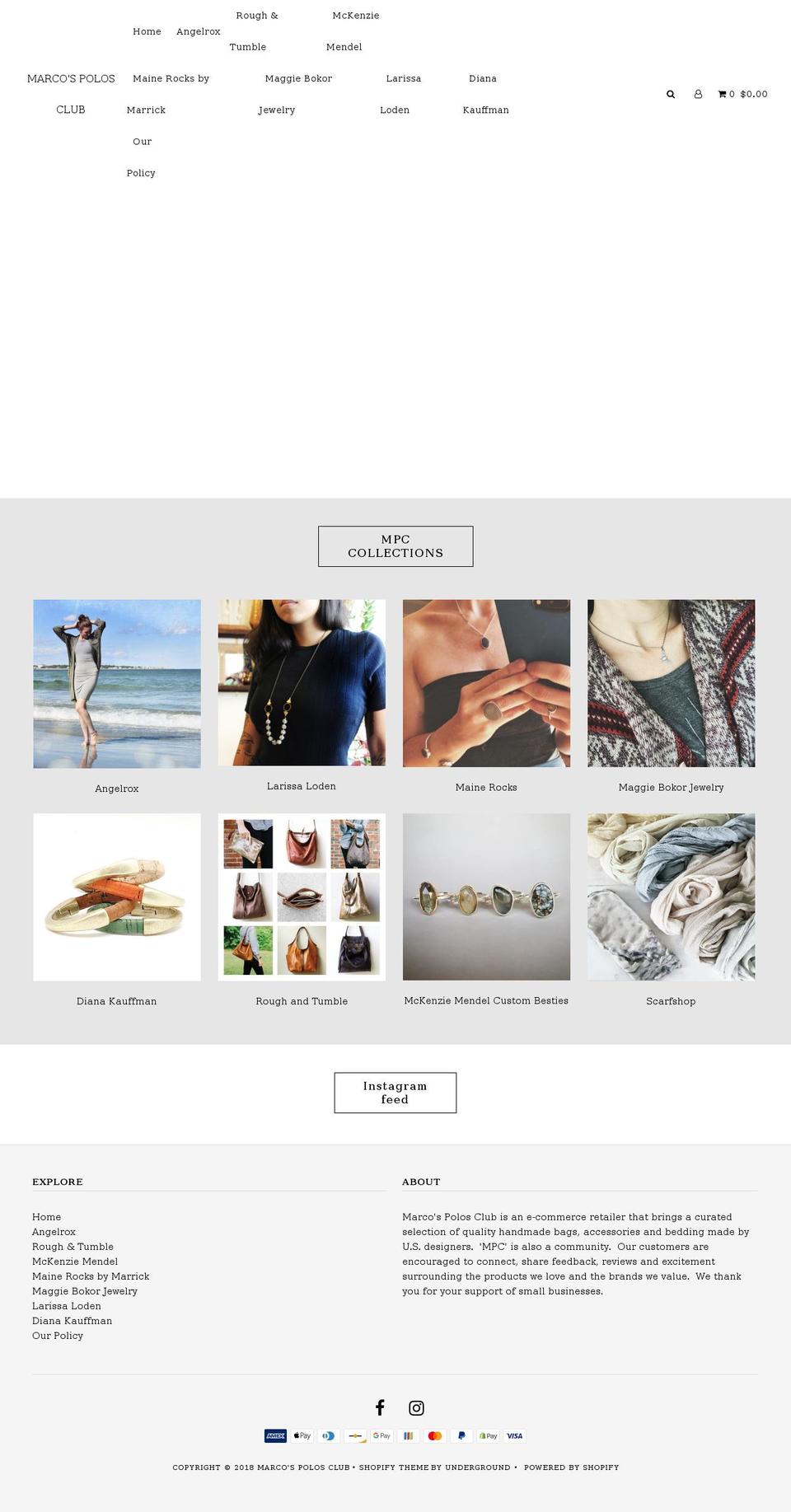marcospolosclub.com — Shopify storefront screenshot