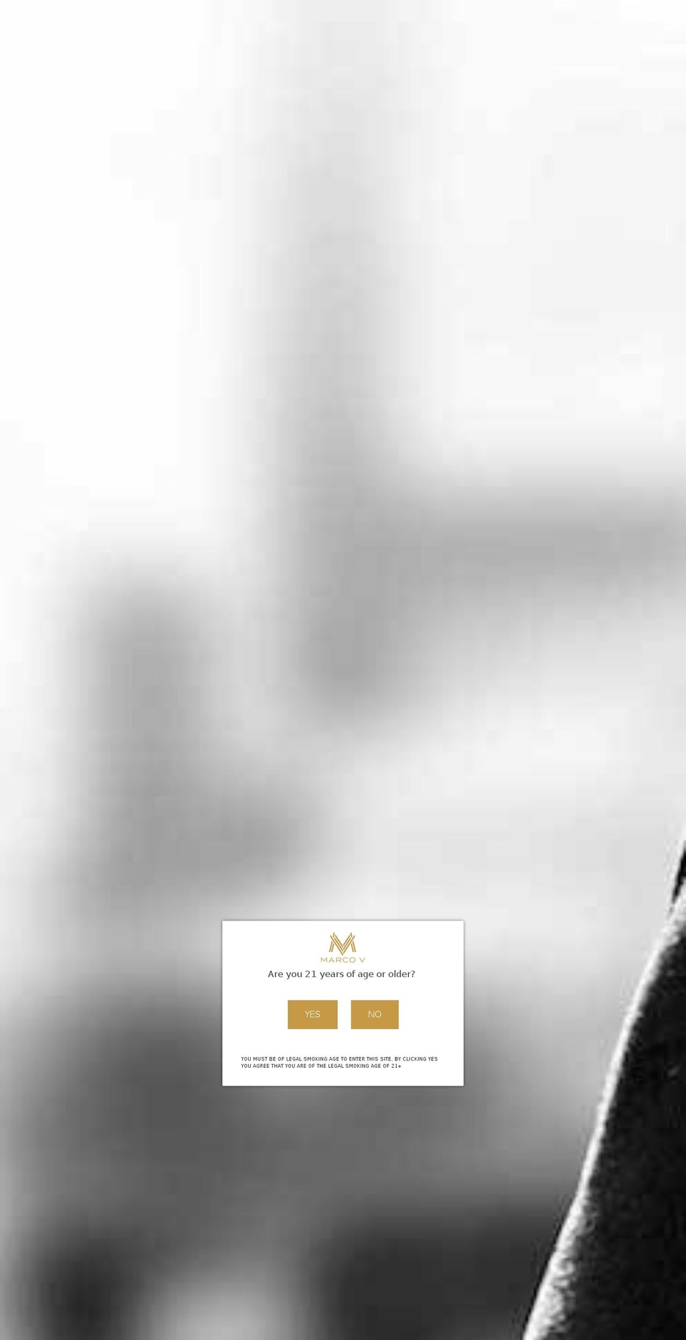 marcovcigars.com shopify website screenshot