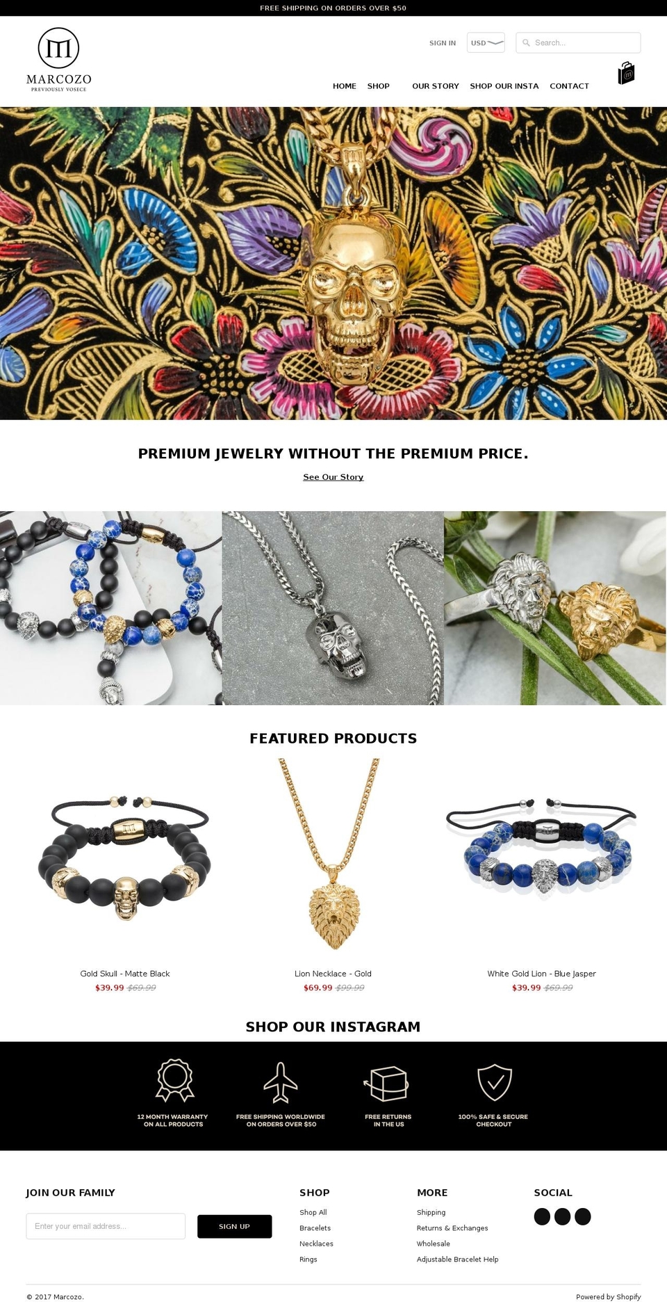 marcozo.com shopify website screenshot