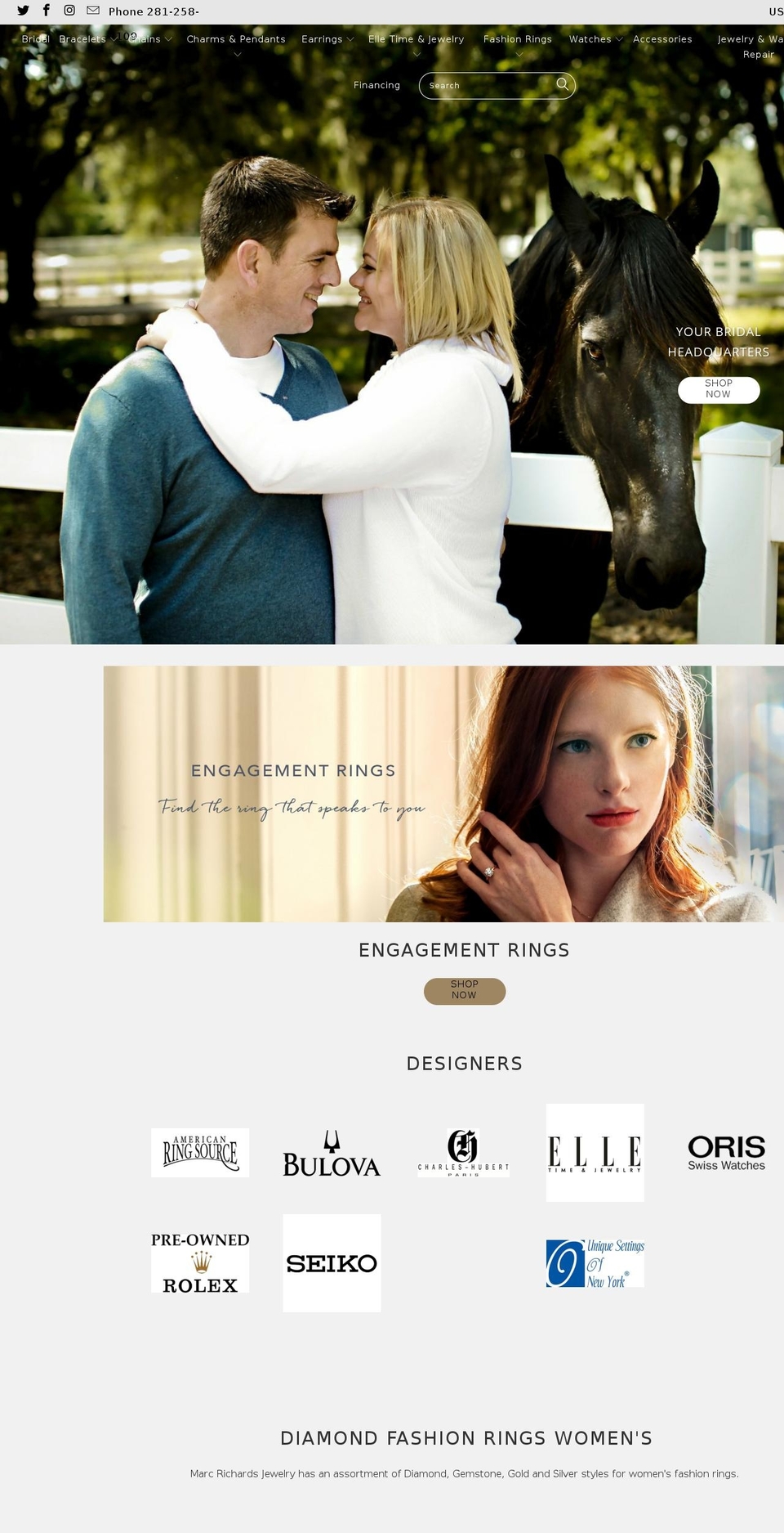 marcrichardsjewelry.com — Shopify storefront screenshot
