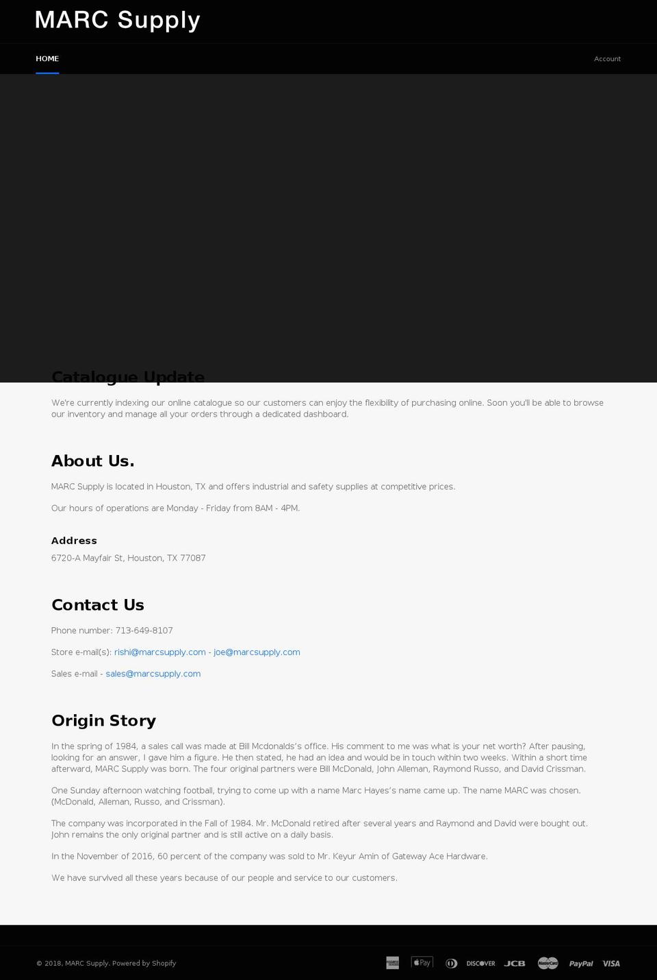 marcsupplys.com — Shopify storefront screenshot