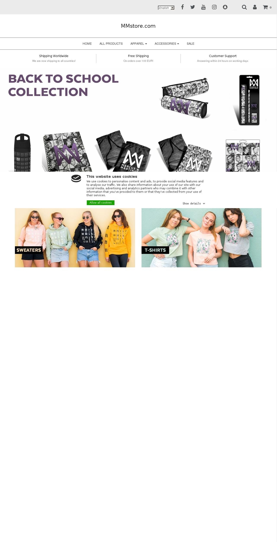 marcusandmartinusshop.net shopify website screenshot