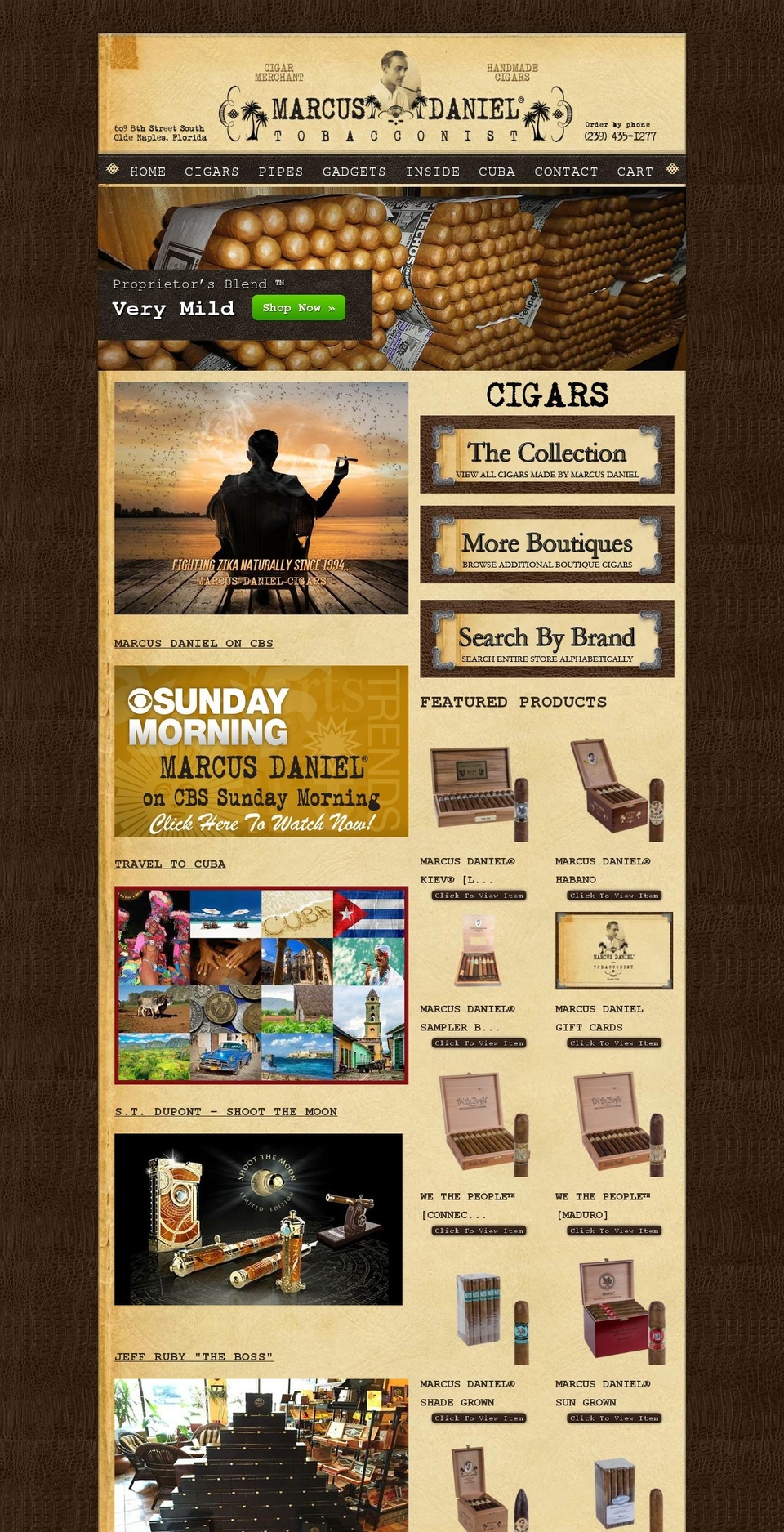 marcusdaniel.com shopify website screenshot