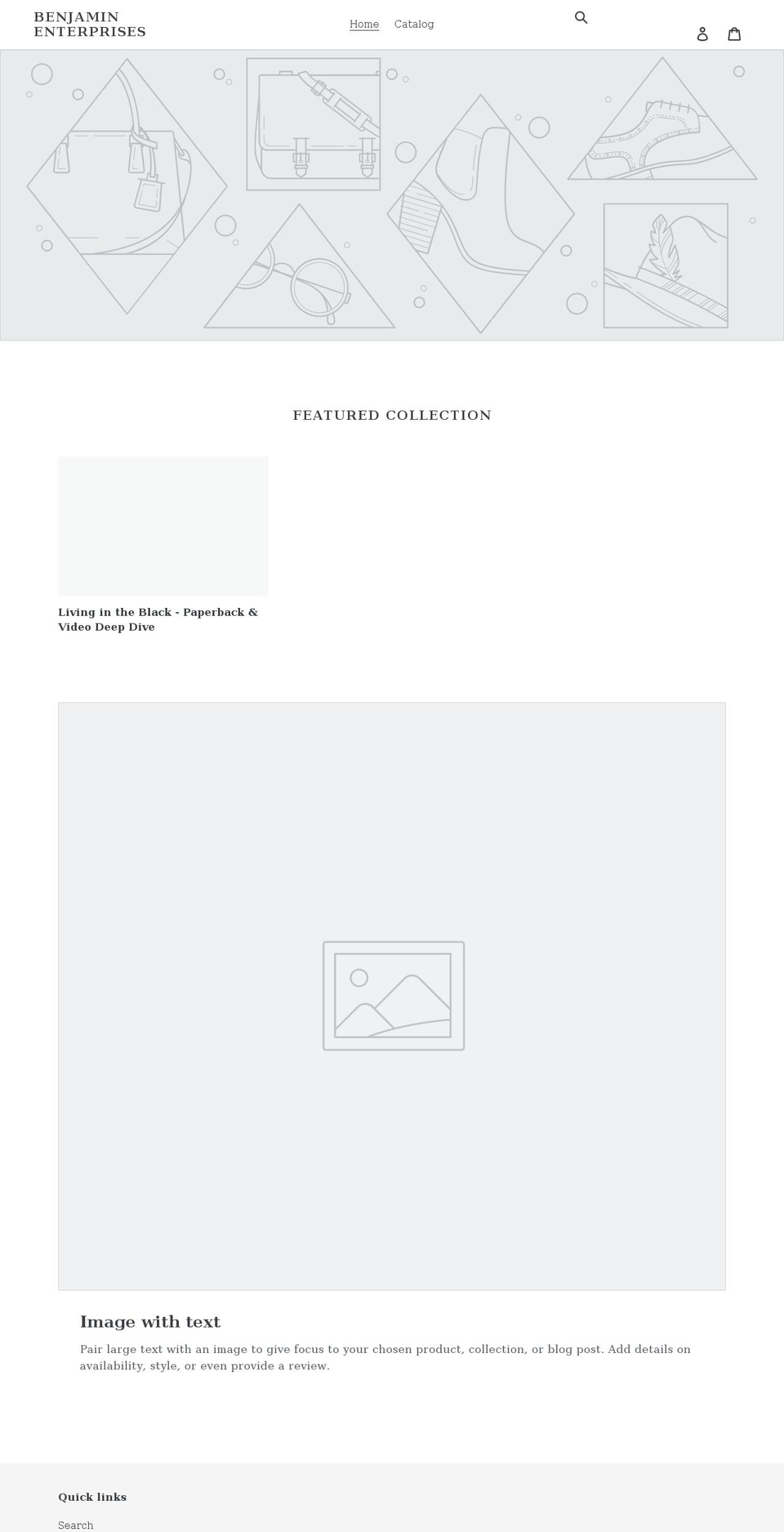 marcusdbenjamin.com shopify website screenshot