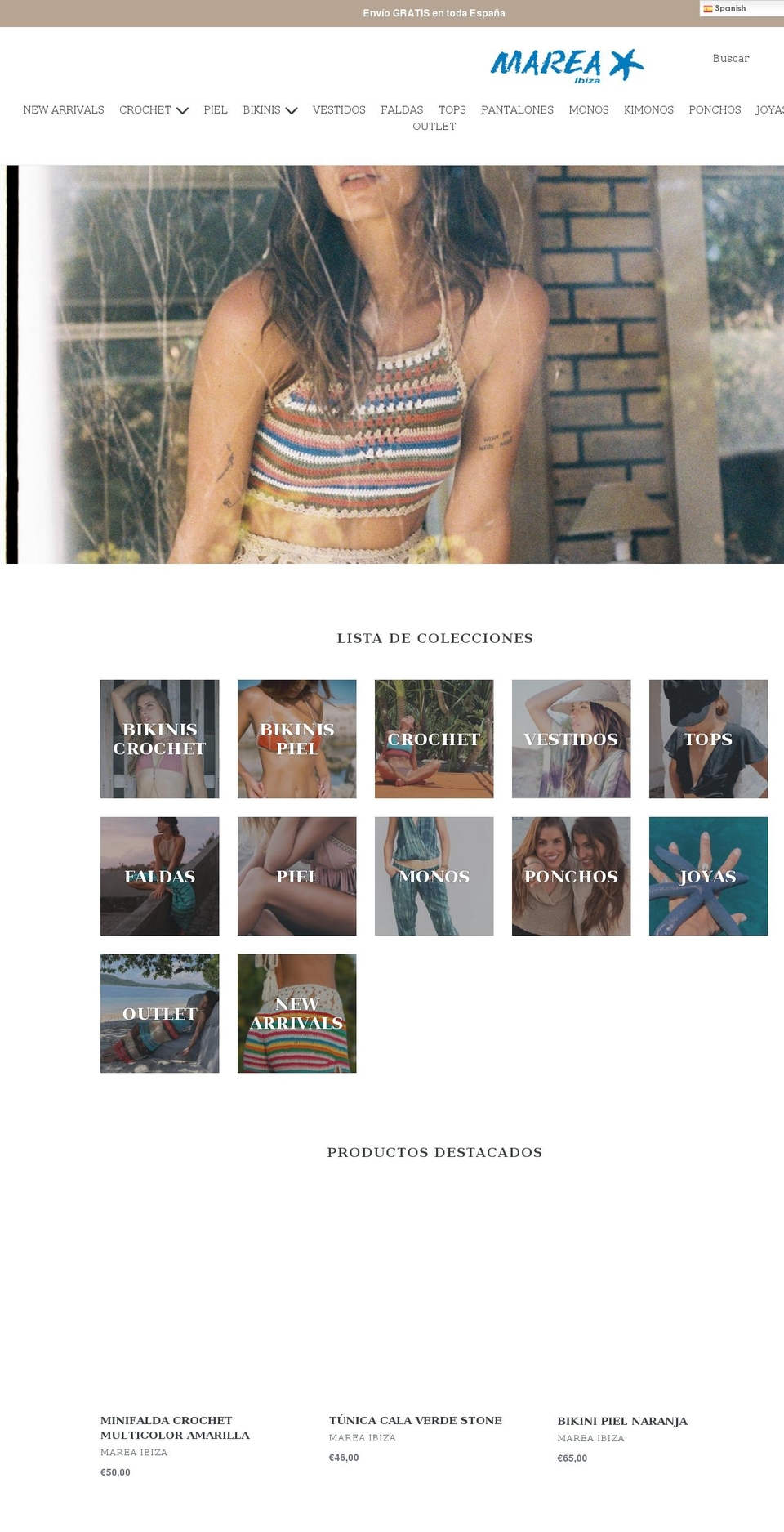 mareaibiza.com shopify website screenshot