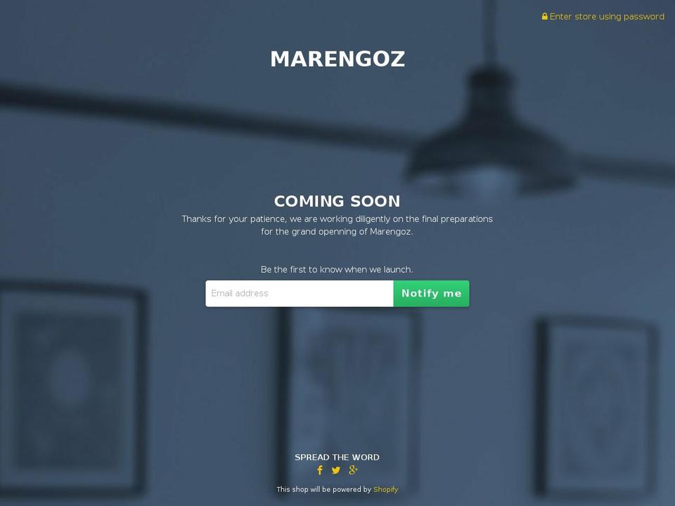 marengoz.com — Shopify storefront screenshot