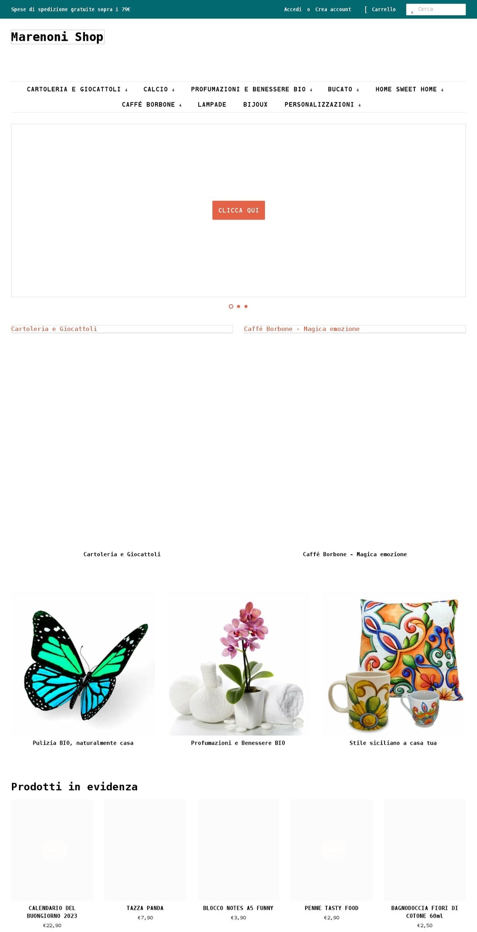 Marenoni Shop - Unsplit Shopify theme site example marenonishop.com