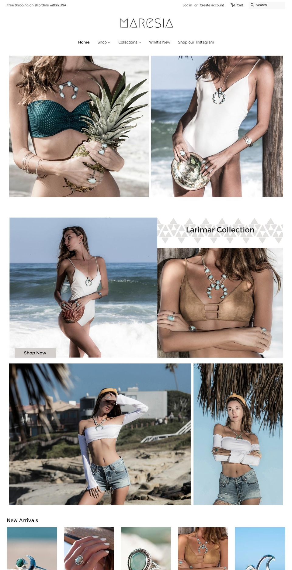maresiajewelry.com — Shopify storefront screenshot