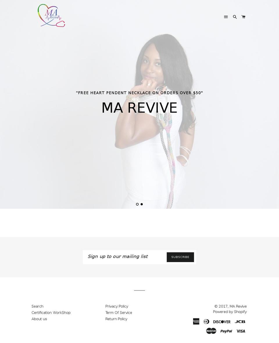 marevive.com shopify website screenshot
