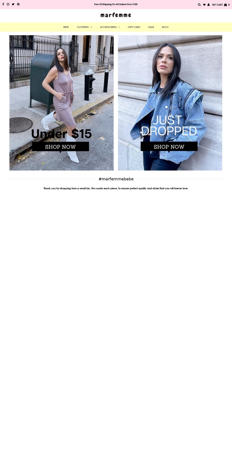 marfemme.com shopify website screenshot