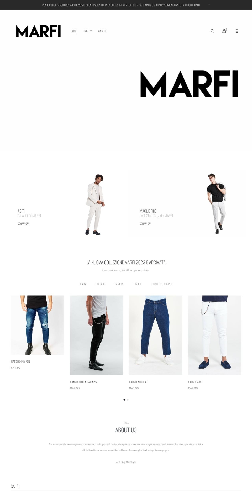 marfishop.com shopify website screenshot