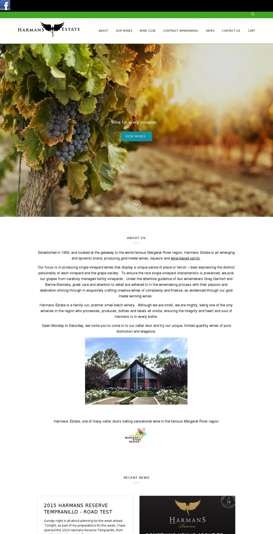 margaretriverwinemakers.com shopify website screenshot