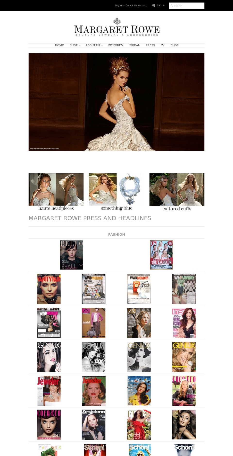 margaretrowe.com shopify website screenshot