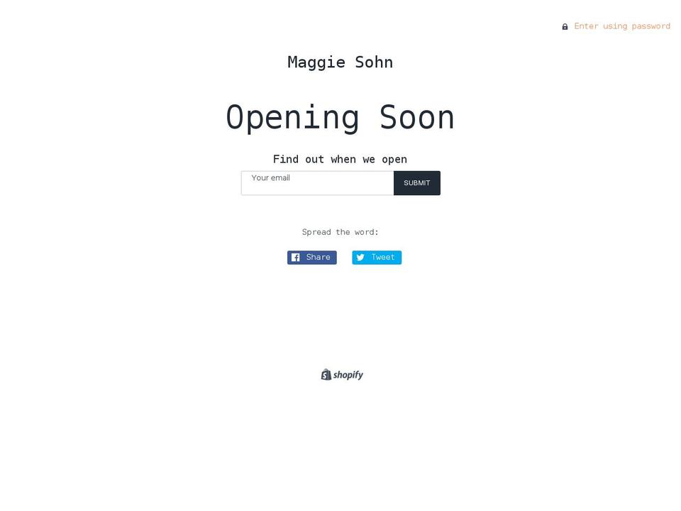 margaretsohn.com shopify website screenshot