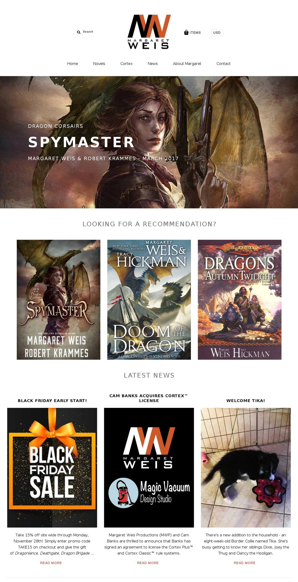 margaretweis.com shopify website screenshot