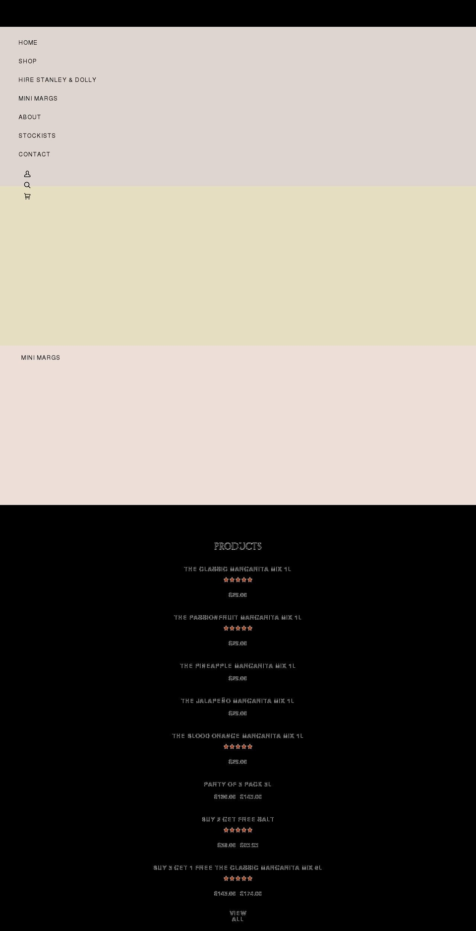 margaritamargarita.co shopify website screenshot