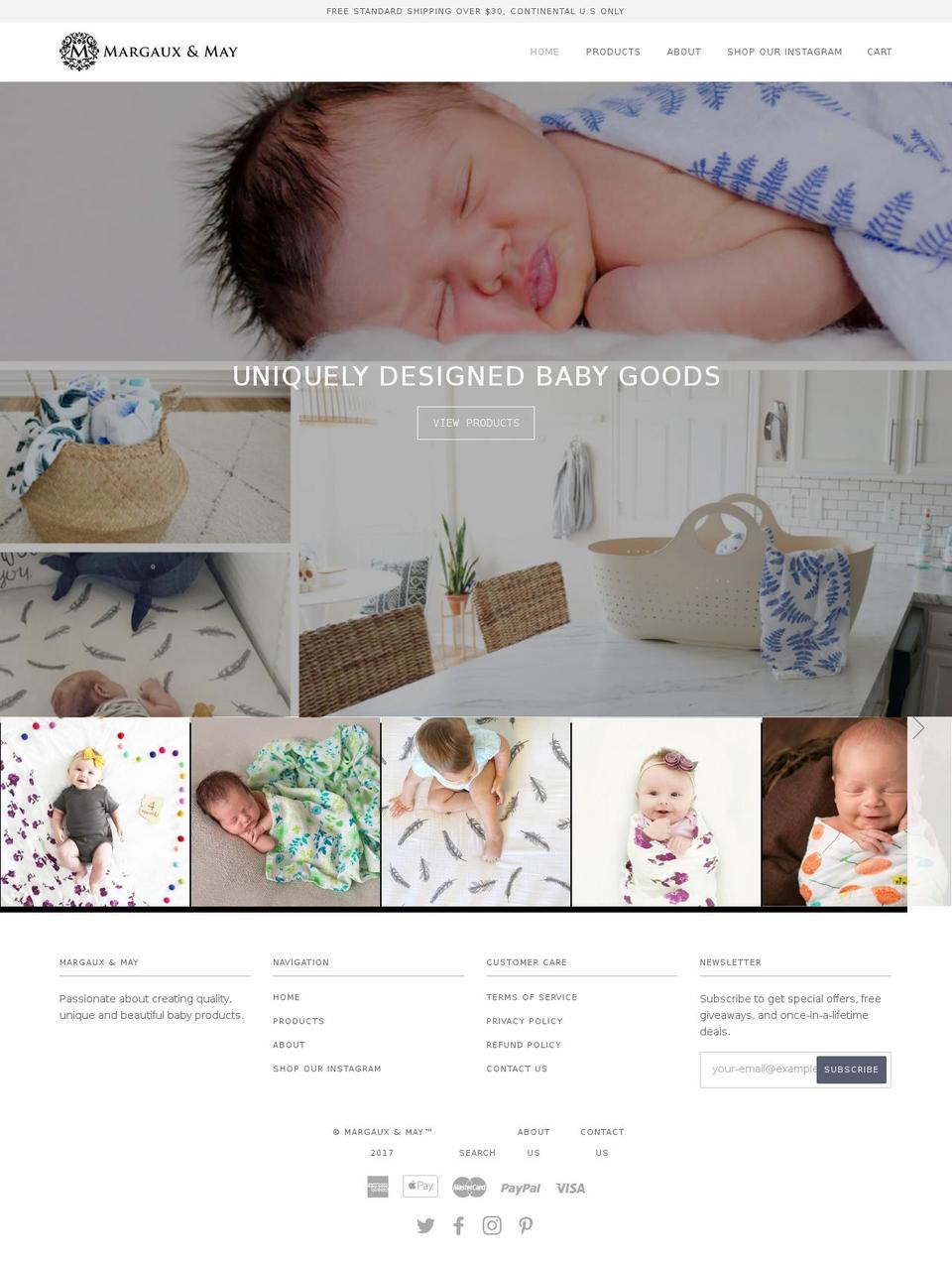 margauxandmay.com shopify website screenshot