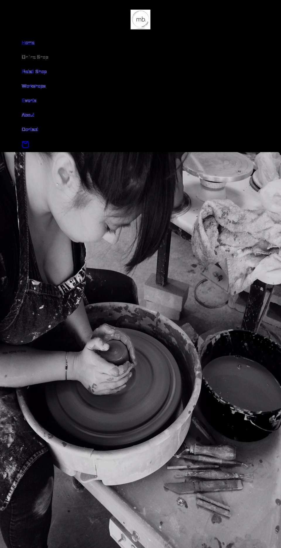 margauxbpottery.com shopify website screenshot