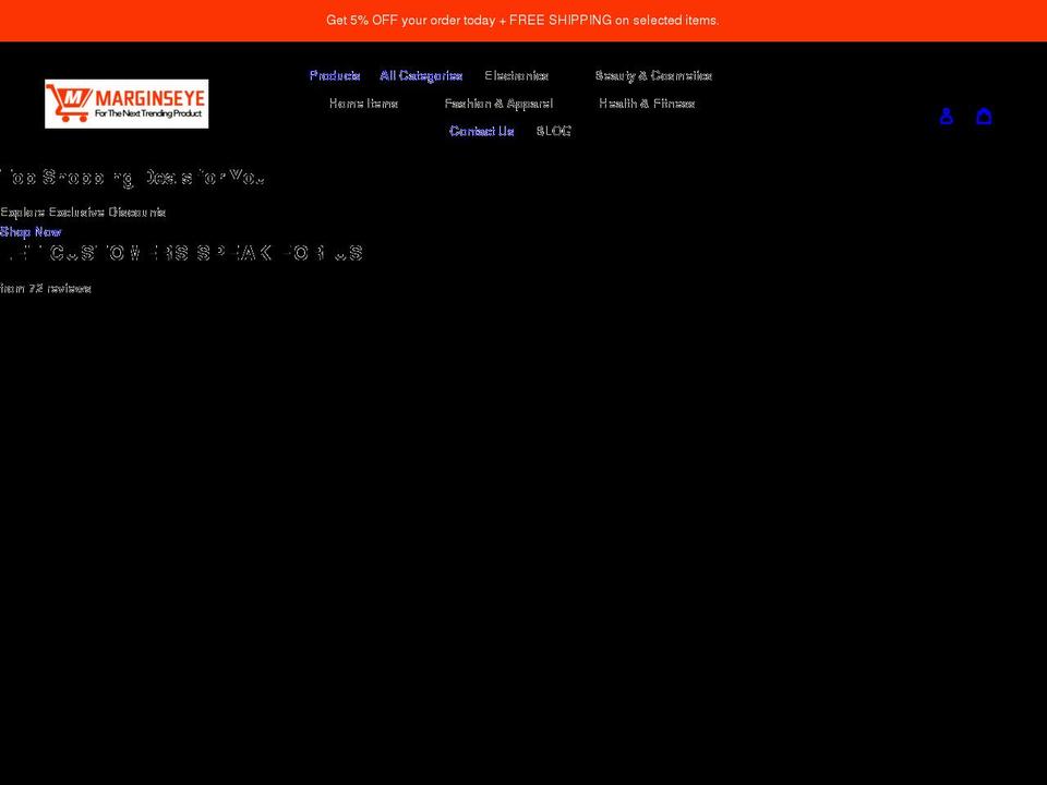 marginseye.com shopify website screenshot