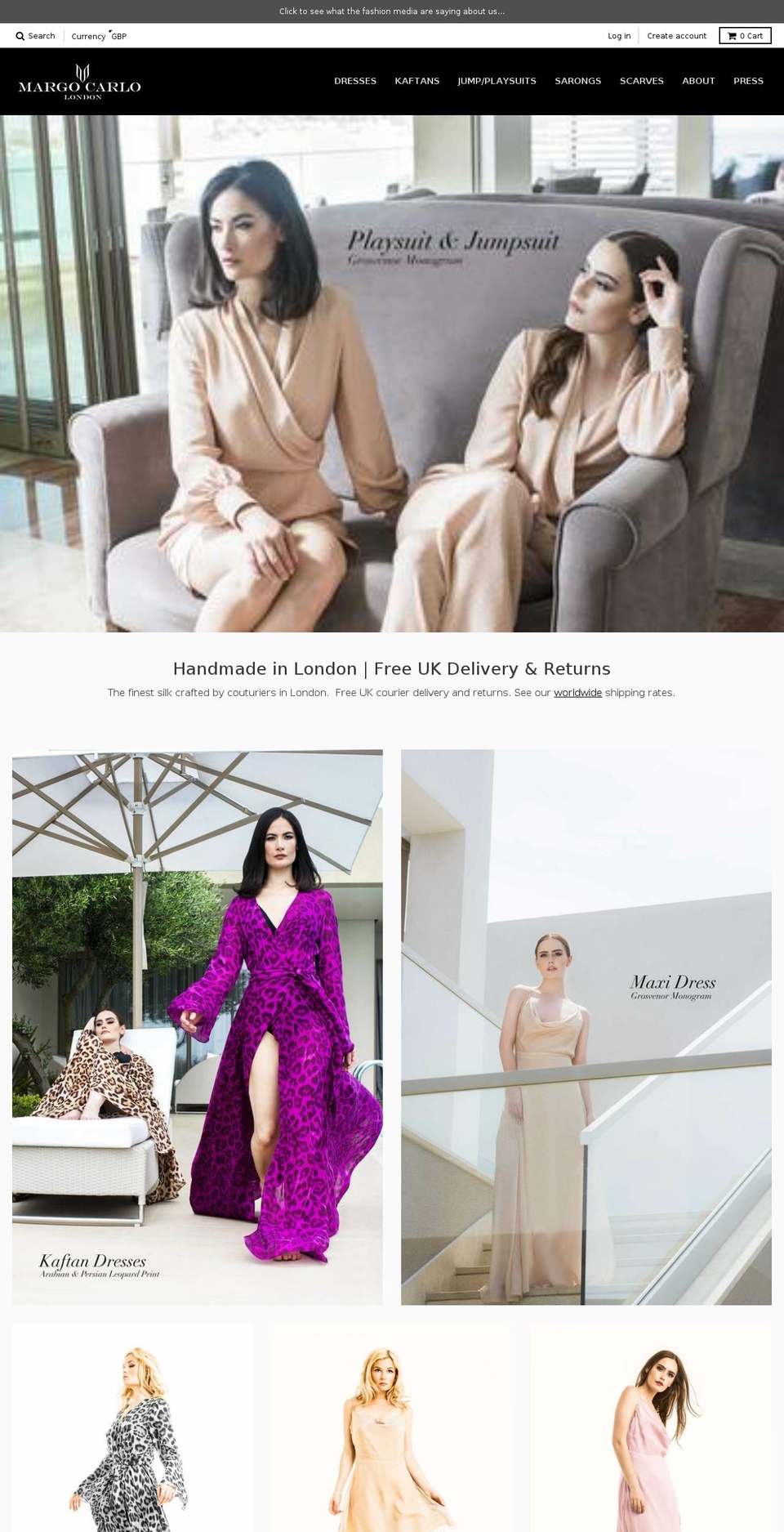 margocarlo.com — Shopify storefront screenshot