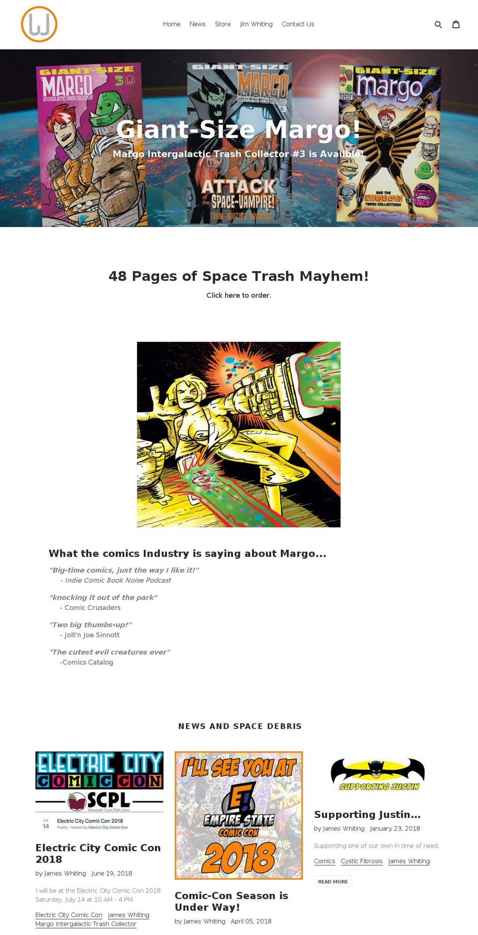margocomics.com — Shopify storefront screenshot