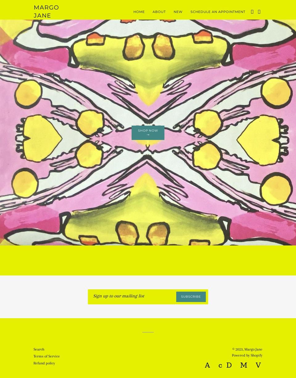 margojanemetal.com shopify website screenshot