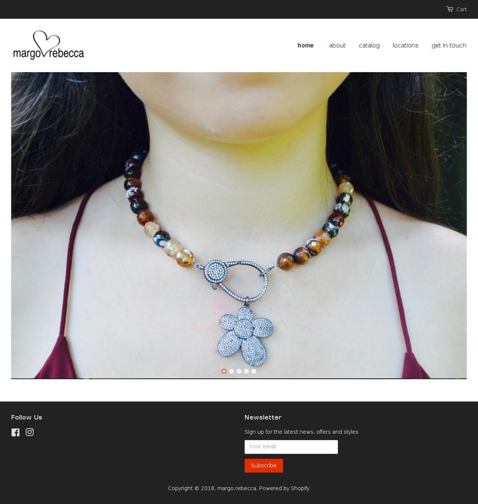 margorebecca.com shopify website screenshot