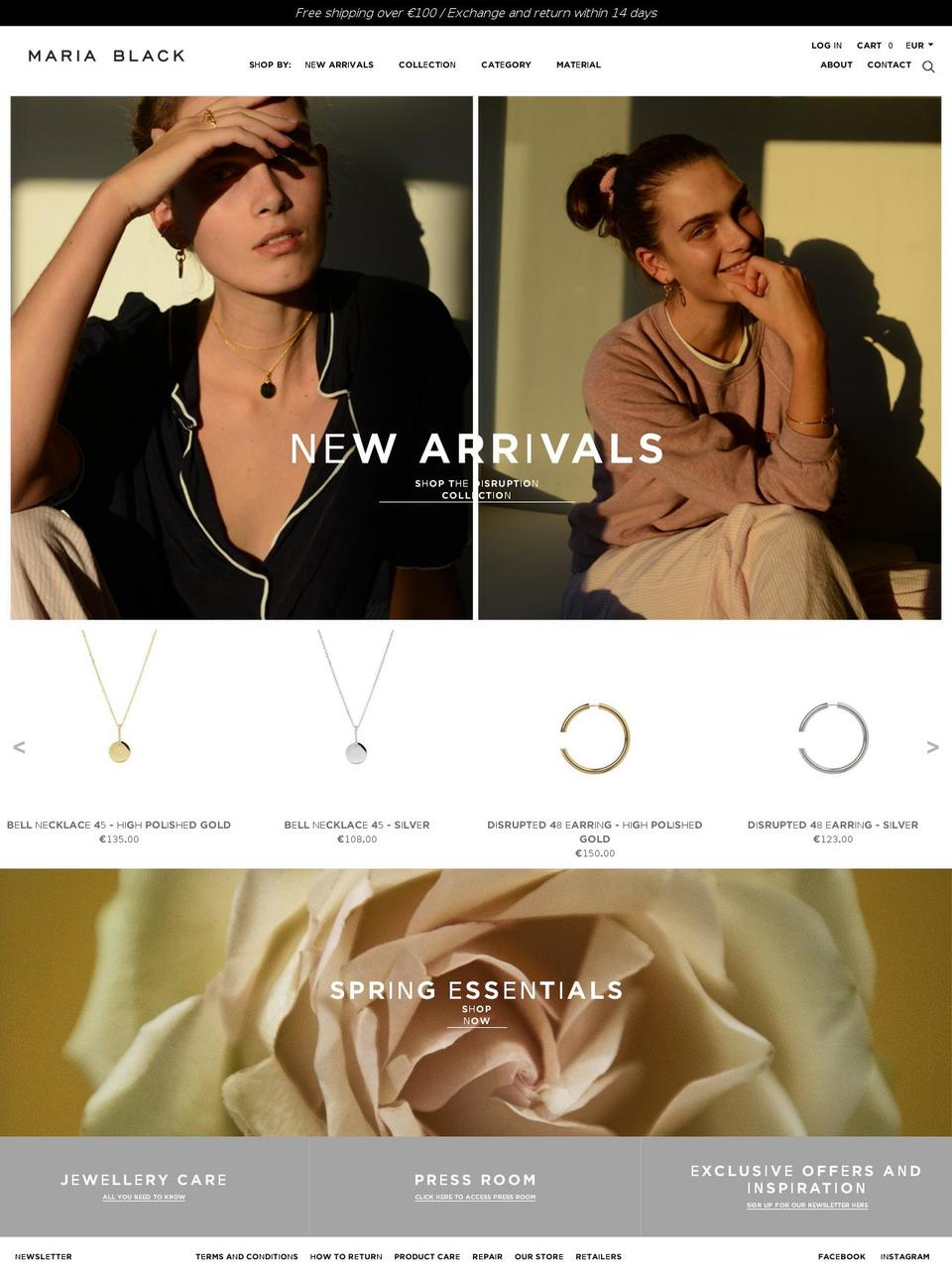 maria-black.com shopify website screenshot